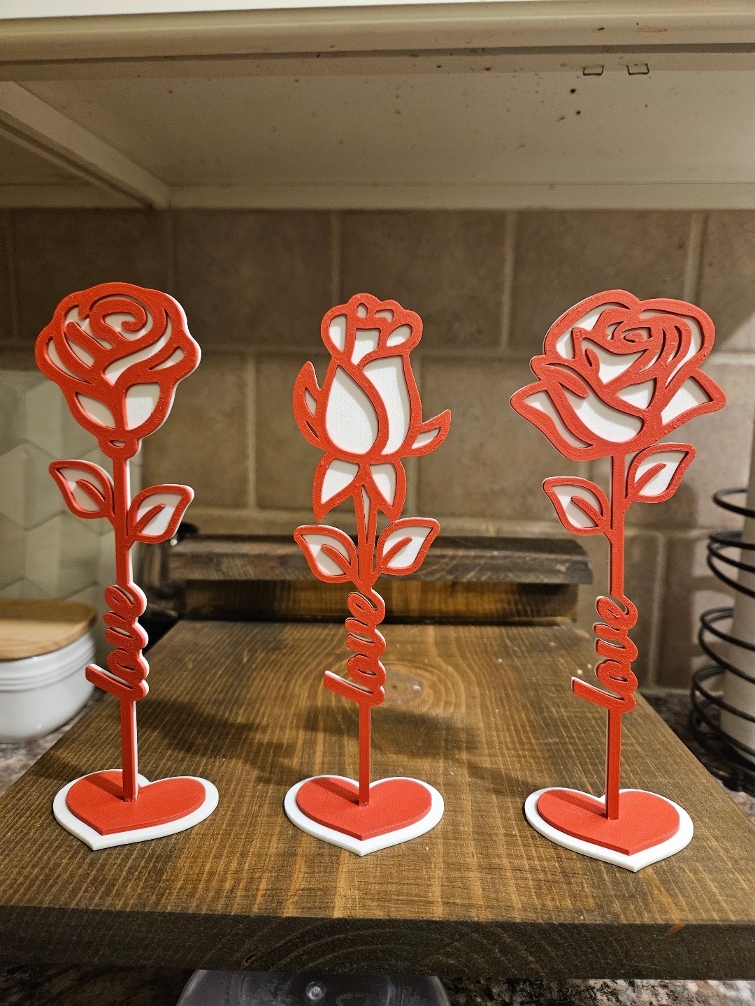 Love Flowers Set Od 3 Cveta Sa Postoljem - Dekoracija, slika 4