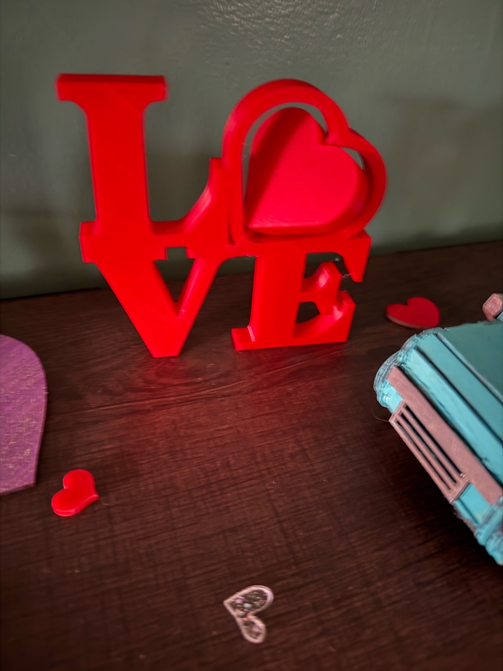 Love Znak Sa Rotirajućim Srcem Za Dan Zaljubljenih - Dekoracija, slika 3