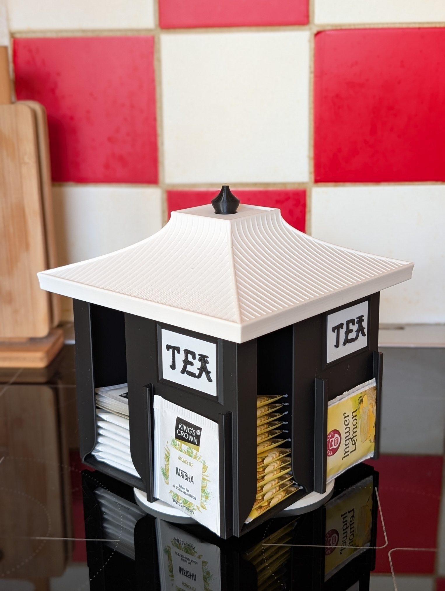 Rotirajući Organizer za Kesice Čaja u Japanskom Stilu - Kutije za čajeve i dodaci, slika 3